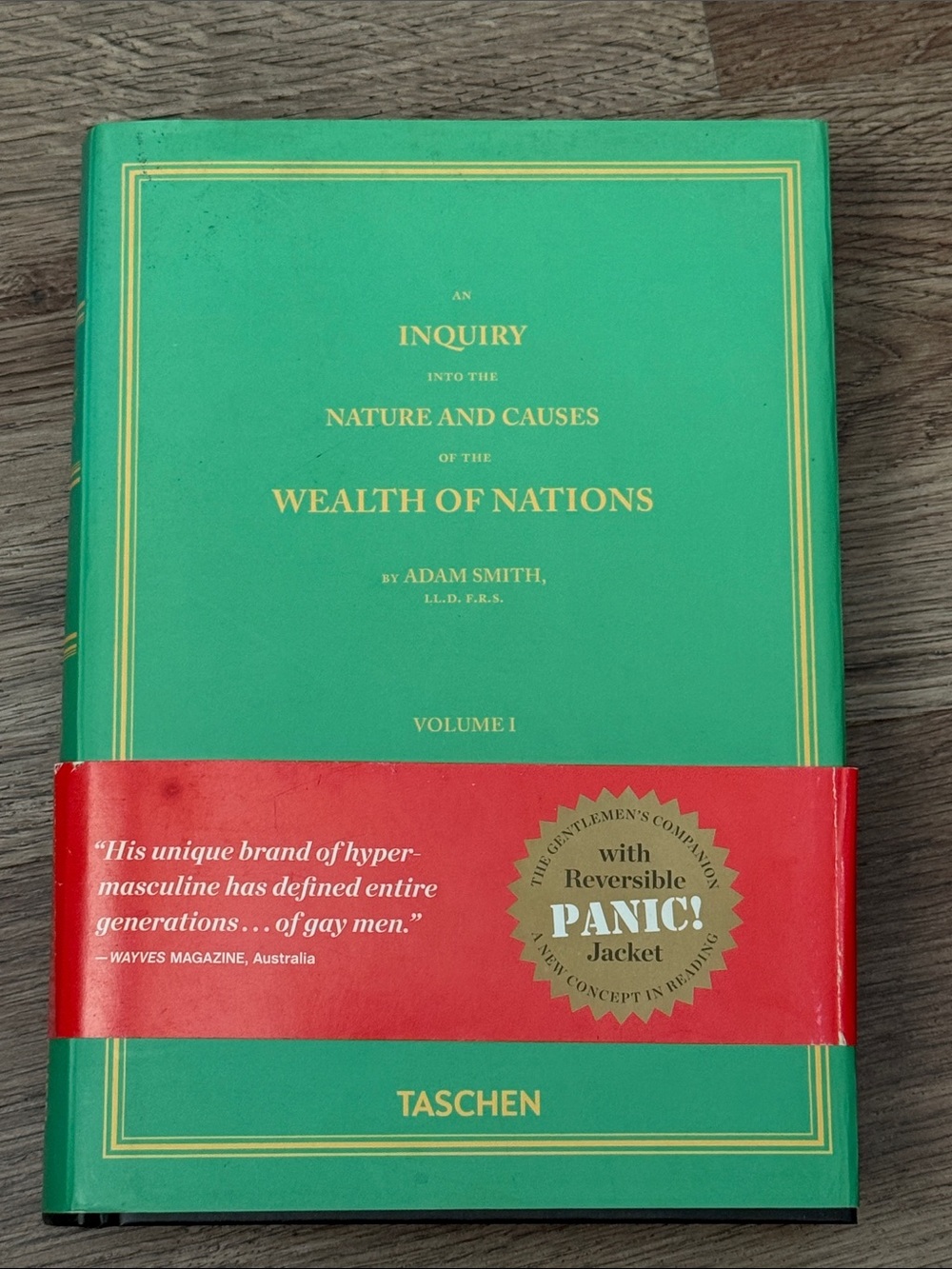 Taschen Adam Smith Wealth of Nations Volume 1 Green Faux Leather Flexibound